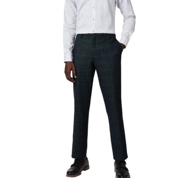 NEW Ted Baker Men's Armtro Tonal Check Dress Pant Trouser Wool Blend Pants - Picture 2 of 11